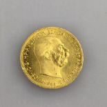 Goldmünze 20 Goldkronen 1915 - Österreich, Kaiser Franz Joseph I., Revers: österreichischer Wappena