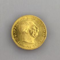 Goldmünze 20 Goldkronen 1915 - Österreich, Kaiser Franz Joseph I., Revers: österreichischer Wappena