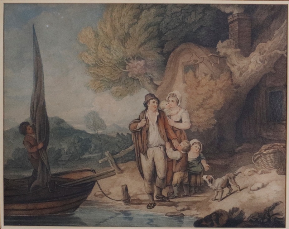 Barney, Joseph (1755-1832) nach Francis Wheatley (1747-1801) - Zwei Blätter „The Fisherman’s depart