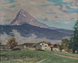 Egersdörfer, Andreas (1866 Nürnberg - 1932 Frankfurt am Main) - Expressive Gebirgslandschaft mit Ge