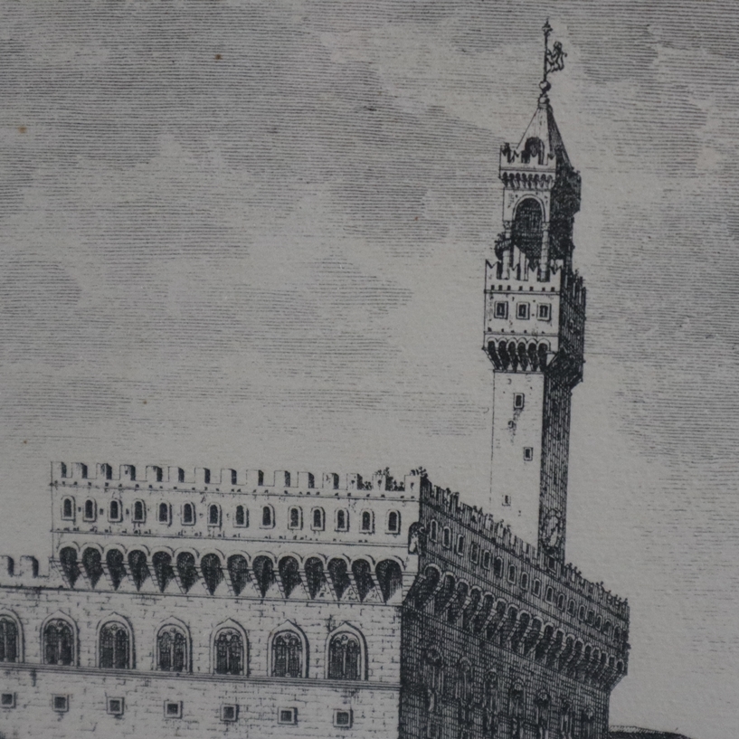 Zocchi, Giuseppe (1716 -Florenz-1767, nach) - „Veduta del Palazzo Vecchio e della Piazza con la Fes - Image 9 of 12