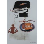 Basquiat, Jean-Michel (1960 New York City - 1988 ebenda, nach) - "Aurora", Farboffsetlithografie au