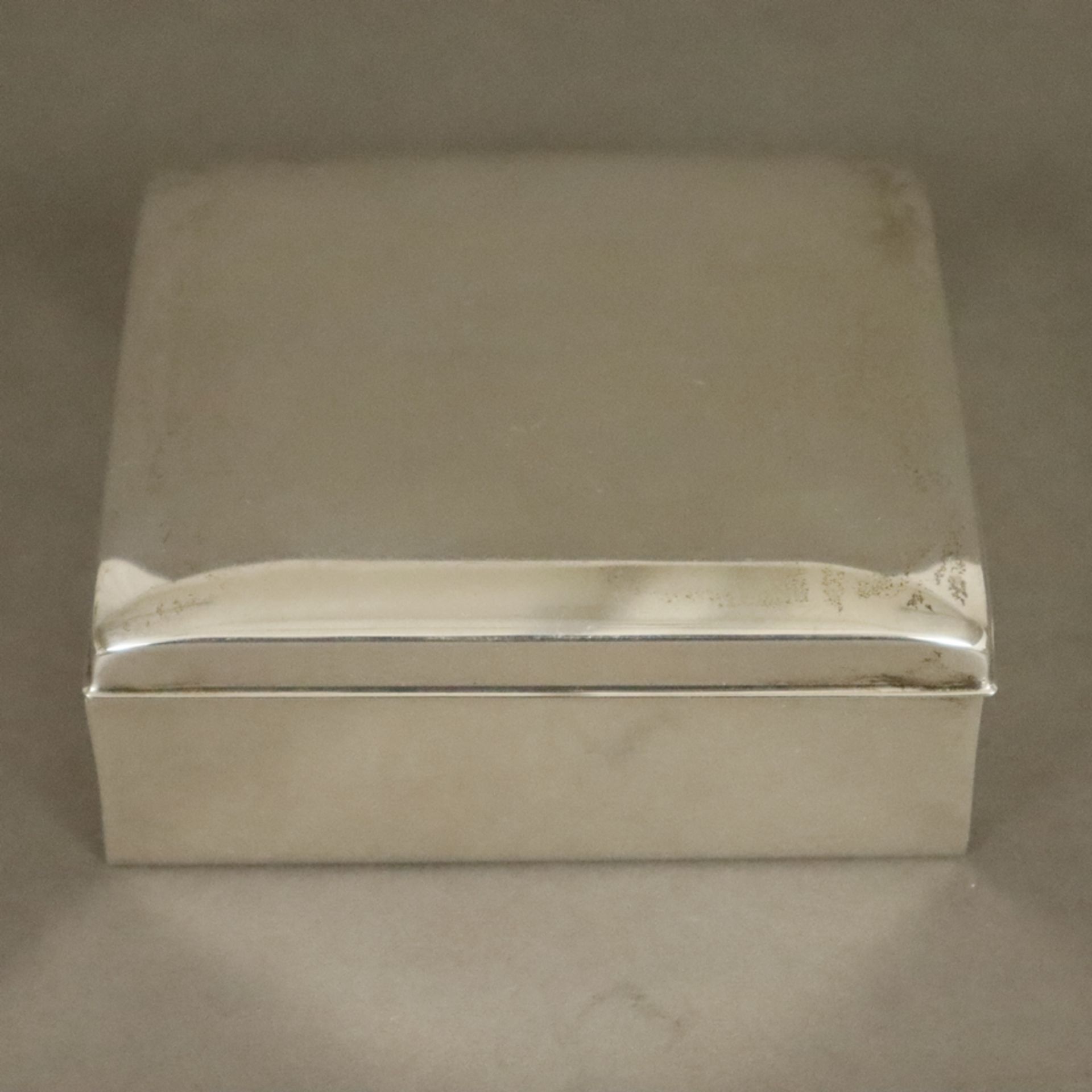 Zigarettendose - Poole USA, 925er Sterling Silber, schlichte rechteckige Form, leicht gewölbter Sch