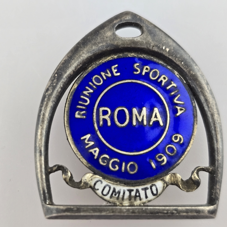 Italienisches Sportabzeichen - Rom 1909, Metall/Email, Schriftzug "Riunione Sportiva ROMA Maggio 19 - Image 2 of 4