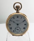 Waltham 0s Pocket Watch Gold Dennison Grade 110 c.1908 Roman Numerals