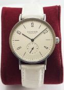 Nomos Glasmutte Sa Mens Wristwatch 22570 Modell Tangente Edelstahl Wasserdicht Bis 30 M Gesch