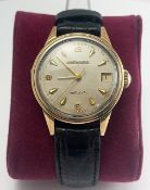 Movado Bumper Date Automatic Mens Writswatch Arabic Numerals Black Dial,