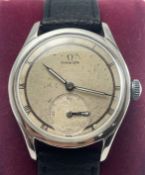 Omega ref 2639-6 1939 Manual Wind Mens Wristwatch Leather Bracelet
