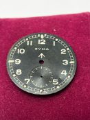 Military dial Cyma W 30.5mm