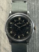 Omega Manual Wind 1934 15j Case Ref 9375106 Mens Wristwatch Black Dial