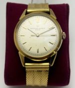 Vacheron & Constantin 1950s 359773 Screw Back 18k Gold 0.750 Mens Wristwatch Plated Bracelet