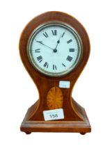 EDWARDIAN INLAID MANTLE CLOCK IN WORKING ORDER