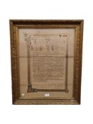 FRAMED ROYAL IRISH CONSTABULARY CERTIFICATE - 'ADDRESS & PRESENTATION TO ACTING SRGT T.ROBINSON ON