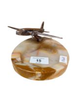 ART DECO AEROPLANE/MARBLE ASHTRAY