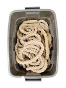 QUANTITY OF OLD SHIPPING/BOAT ROPE