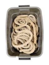 QUANTITY OF OLD SHIPPING/BOAT ROPE