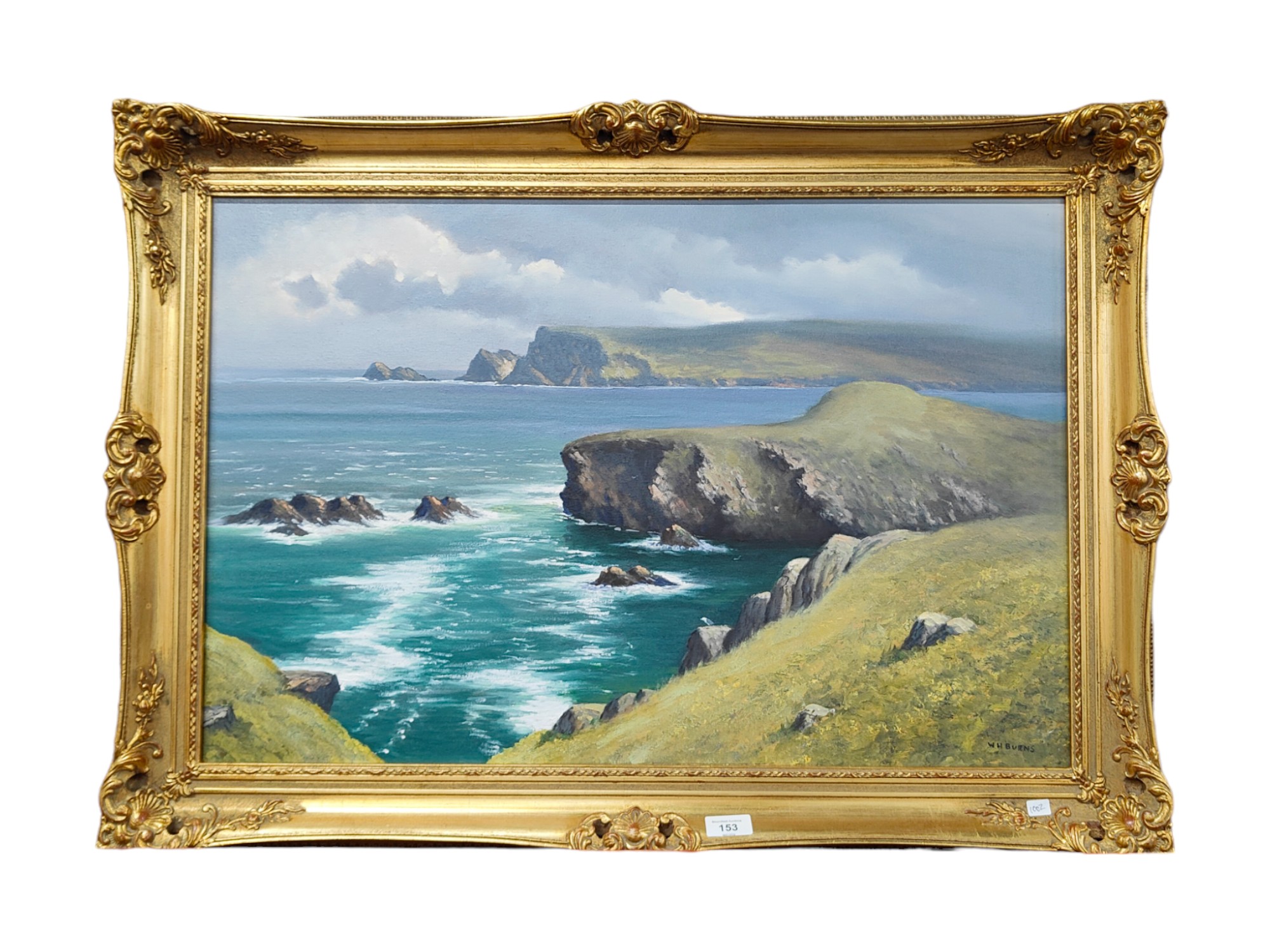 W.H.BURNS - OIL ON CANVAS - GLENHEAD DONEGAL 75CM X 50CM