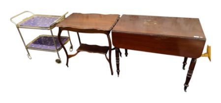 VINTAGE HOSTESS TROLLEY, PENBROOK TABLE & WINDOW TABLE