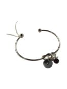 SILVER TORQUE KNOT BANGLE WITH CHARMS
