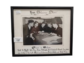 FRAMED WORLD WAR II H.M SUBMARINE STORM OFFICERS IN WAR ROOM