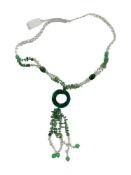 JADE AND CRYSTAL NECKLACE