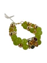 GILT SILVER PERIDOT AND CITRINE BRACELET