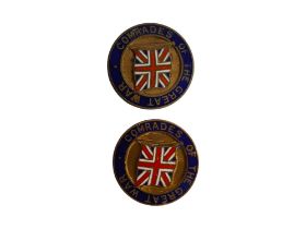 2 X COMRADES OF THE GREAT WAR LAPEL BADGES 70437 & 322873