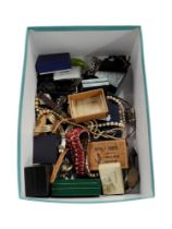 BOX OF COSTUME JEWELLERY