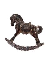 SILVER HORSE BROOCH