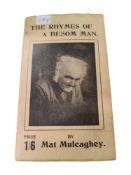 RARE OLD LOCAL BOOK - THE RHYMES OF A BESOM MAN BY MAT MULEAGHEY