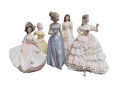 5 VARIOUS FIGURES TO INCLUDE DOULTON, COALPORT AND NAO
