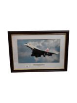 FRAMED CONCORDES LAST FLIGHT TO BELFAST 2003