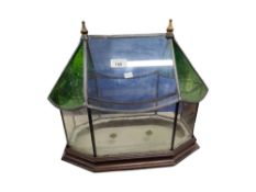 VINTAGE STAINED GLASS TERRARIUM