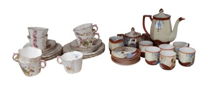 VICTORIAN TEASET AND ORIENTAL COFFEE SET