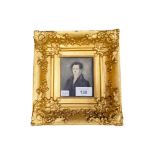 GILT FRAMED MINIATURE WATERCOLOUR - GEORGIAN GENT