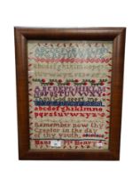 ANTIQUE FRAMED SAMPLER