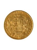 GOLD FULL SOVEREIGN VICTORIAN BUN HEAD SHEILD BACK 1863