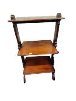 VICTORIAN MAHOGANY 3 TIER DUMB WAITER