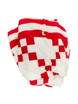 LARGE RED & WHITE PATCHWORK QUILT