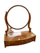 GEORGIAN SATINWOOD TOILET MIRROR