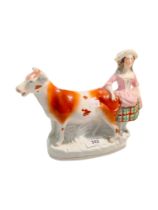 VICTORIAN STAFFORDSHIRE COW CREAMER MILK JUG