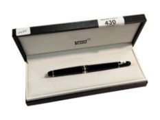 MONTBLANC FOUNTAIN PEN IN BOX WITH PAPERS