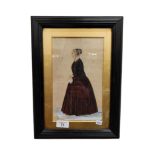 VICTORIAN WATERCOLOUR OF A LADY