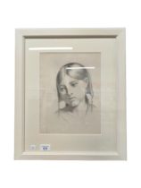 JOHN LUKE - PENCIL - GIRL PORTRAIT 30CM X 23CM