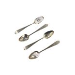 4 X IRISH SILVER TEA SPOONS