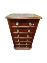 VICTORIAN MAHOGANY 6 DRAWER CHEST