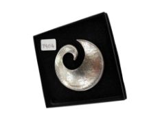 LARGE PEWTER BROOCH