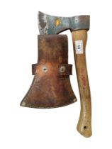 OLD FIREMANS AXE & SHEATH