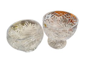 2 TYRONE CRYSTAL BOWLS