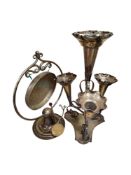 SILVER PLATE EPERGNE & DINNER GONG